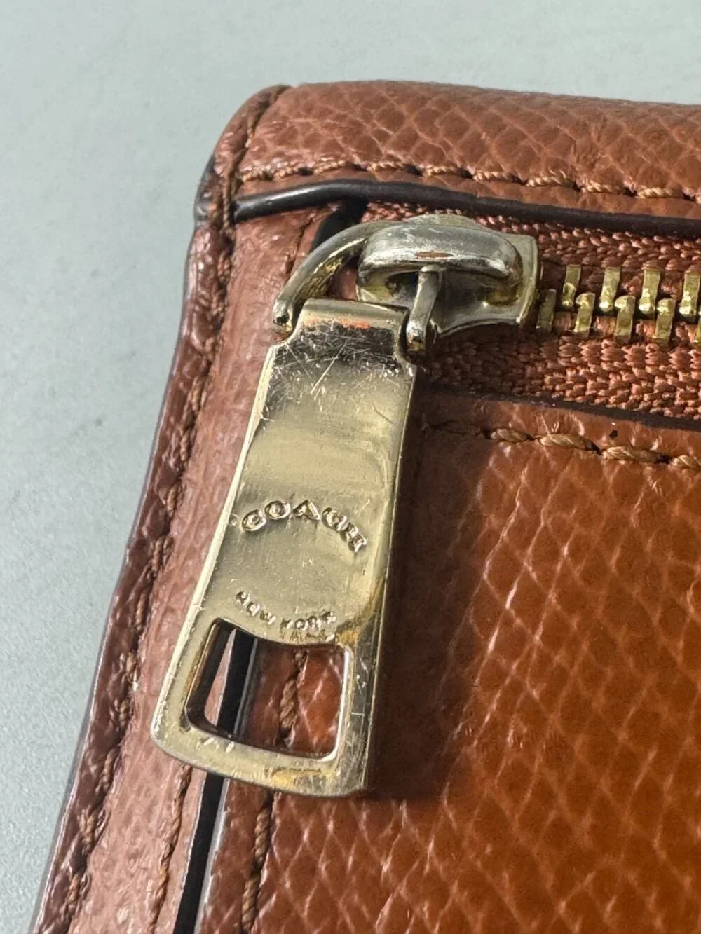 Coach Brown Leather Flap Continental Wallet